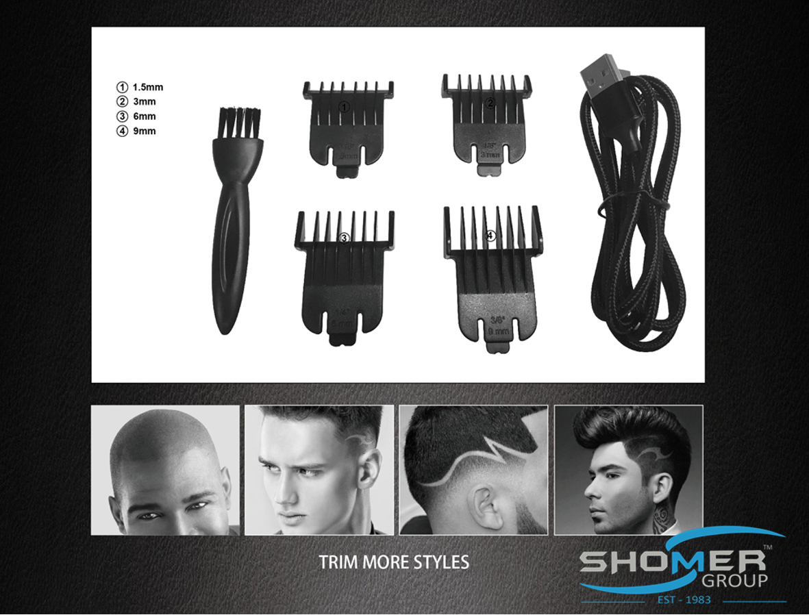 T-Blade T-outliner Cordless Trimmer BLACK With Gold Steel & Black Ceramic Blade - Image 5