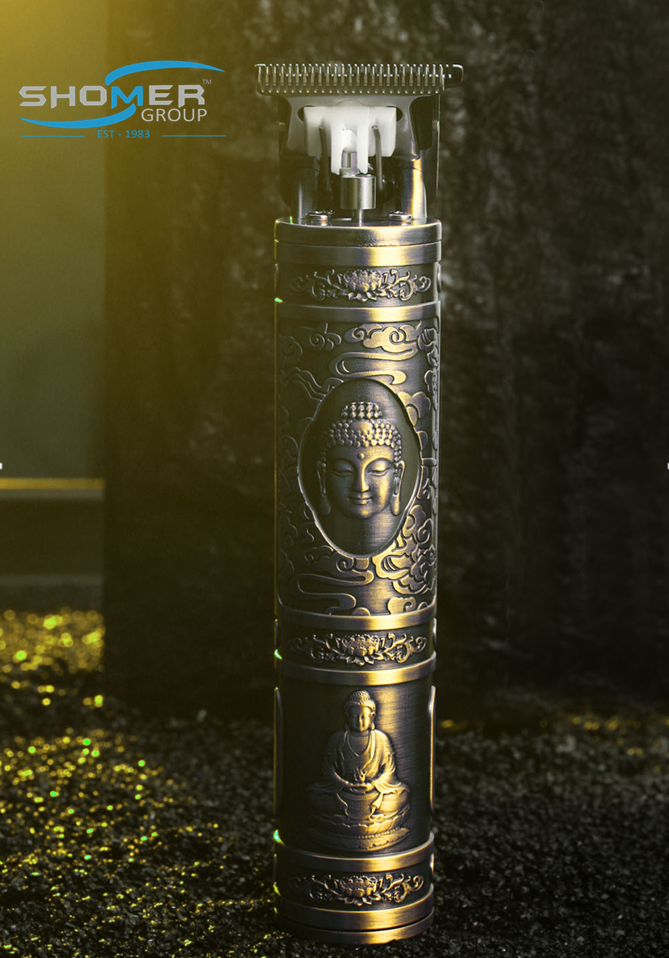 Buddah Gold T-Blade T-Ouliner Style Gold Trimmer with Gold & Black Ceramic Blade - Image 3